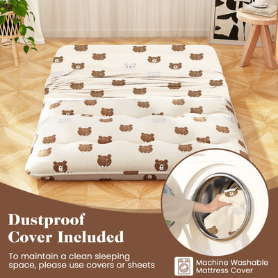 *Futon Mattress with Washable Cover and Carry Bag - Multicolor - Full Size
