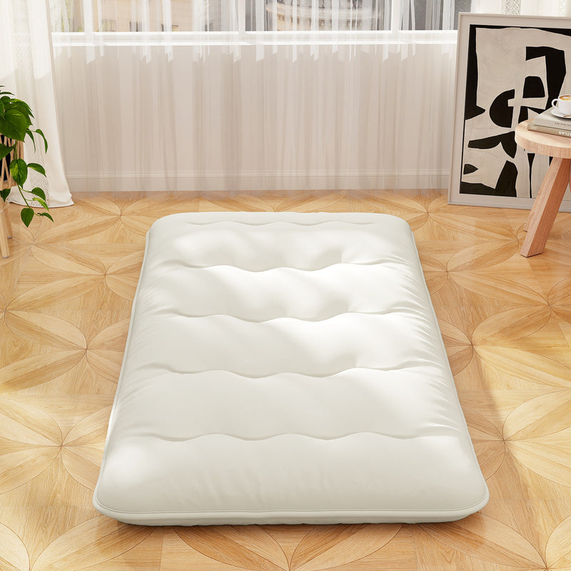*Futon Mattress with Washable Cover and Carry Bag - Beige - Twin Size