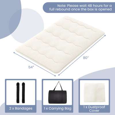 *Futon Mattress with Washable Cover and Carry Bag - Beige - Full Size