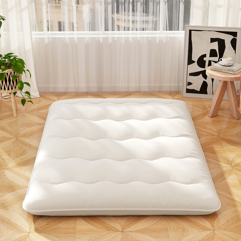 *Futon Mattress with Washable Cover and Carry Bag - Beige - Full Size