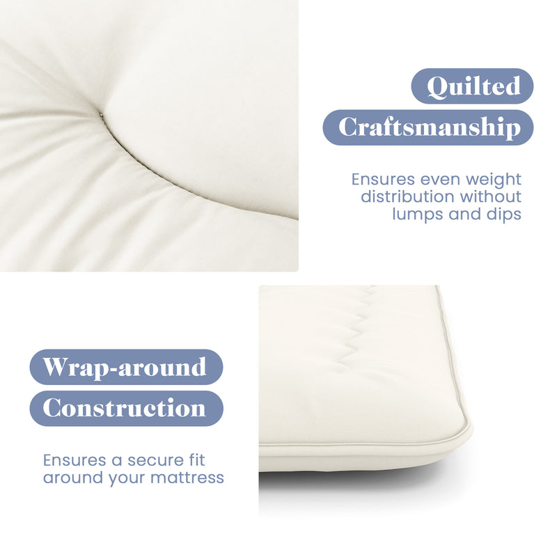 *Futon Mattress with Washable Cover and Carry Bag - Beige - Full Size