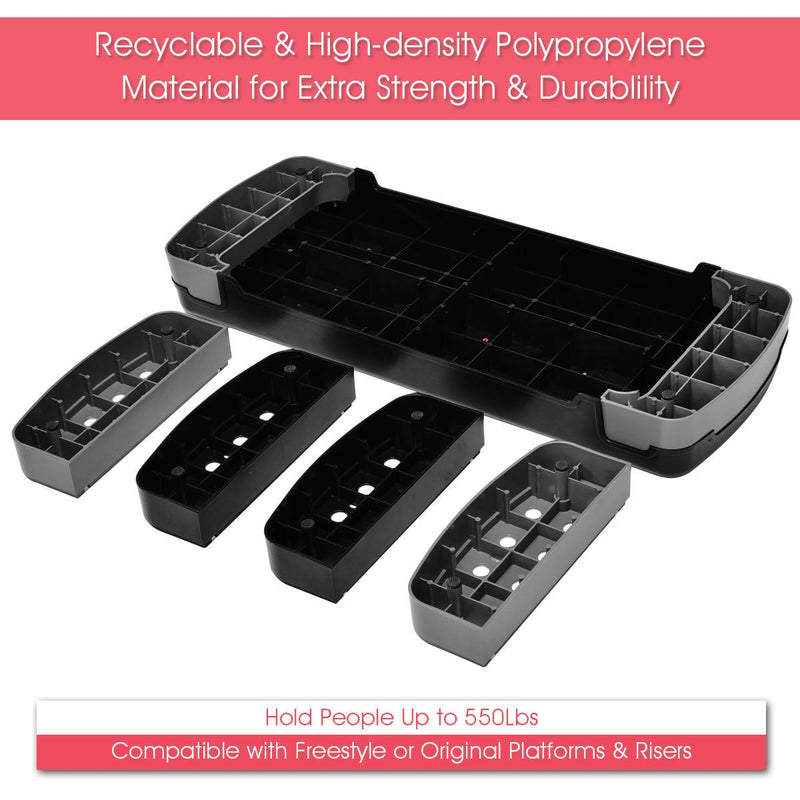 backordered - *32 Inch Adjustable Fitness Aerobic Step with Riser