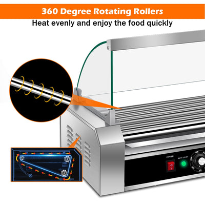 *18 Hot Dog 7 Roller Grill Commercial Cooker