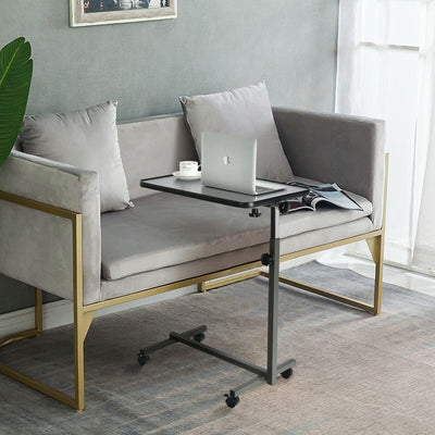 Overbed Rolling Table Food Tray-Gray
