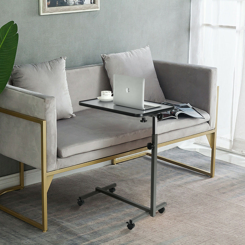 Overbed Rolling Table Food Tray-Gray