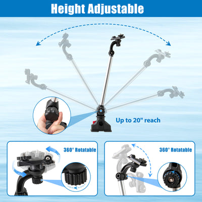*360° Rotatable Fishing Boat Kayak Accessory Set of 3