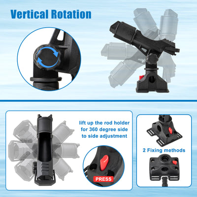 *360° Rotatable Fishing Boat Kayak Accessory Set of 3