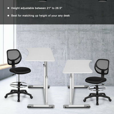 *Adjustable Height Mid Back Mesh Drafting Office Chair