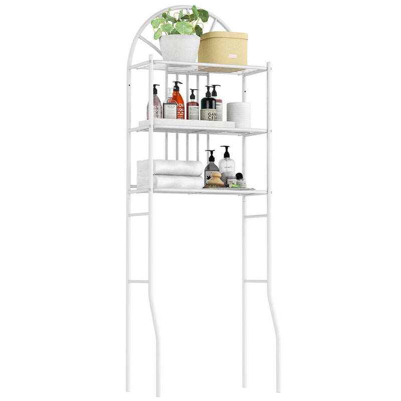 3-Tier Bathroom Rack Over-the-Toilet Storage Rack with 3 Shelves