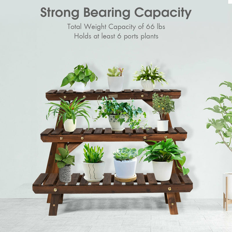 3 Tier Step Design Plant Shelf Rack