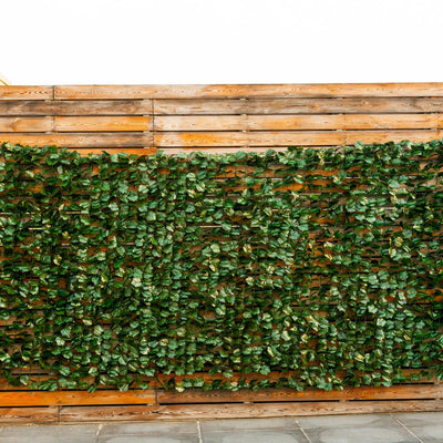 Faux Ivy Leaf Decorative Privacy Fence-40 x 95 Inch