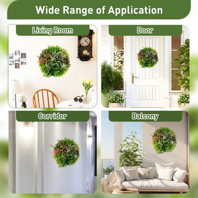 2 Pack Square Framed Artificial Foliage Wall Art