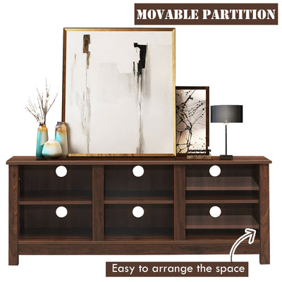 60 Inch  Entertainment TV Stand Cabinet-Brown