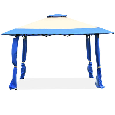 *13 Feet x 13 Feet Pop Up Canopy Tent Instant Outdoor Folding Canopy Shelter - Blue