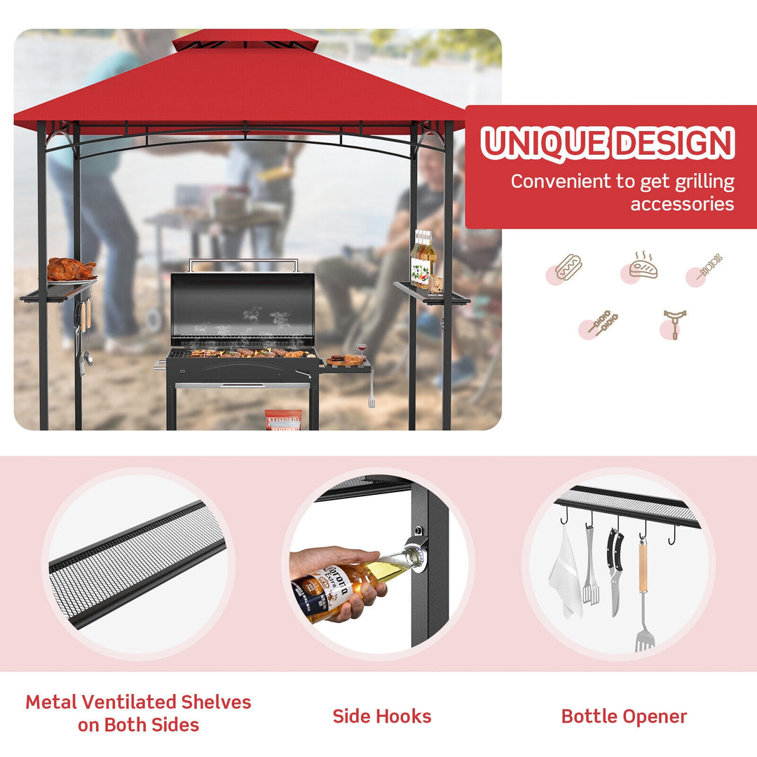 バーベキュー・調理用品 kozara12 nerudesignworks tarp to tarp 8 x 5 Feet Outdoor Barbecue Grill Gazebo Canopy Tent BBQ