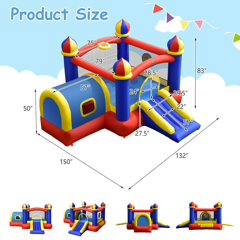 Inflatable Castle Kids Bounce House with Slide Jumping