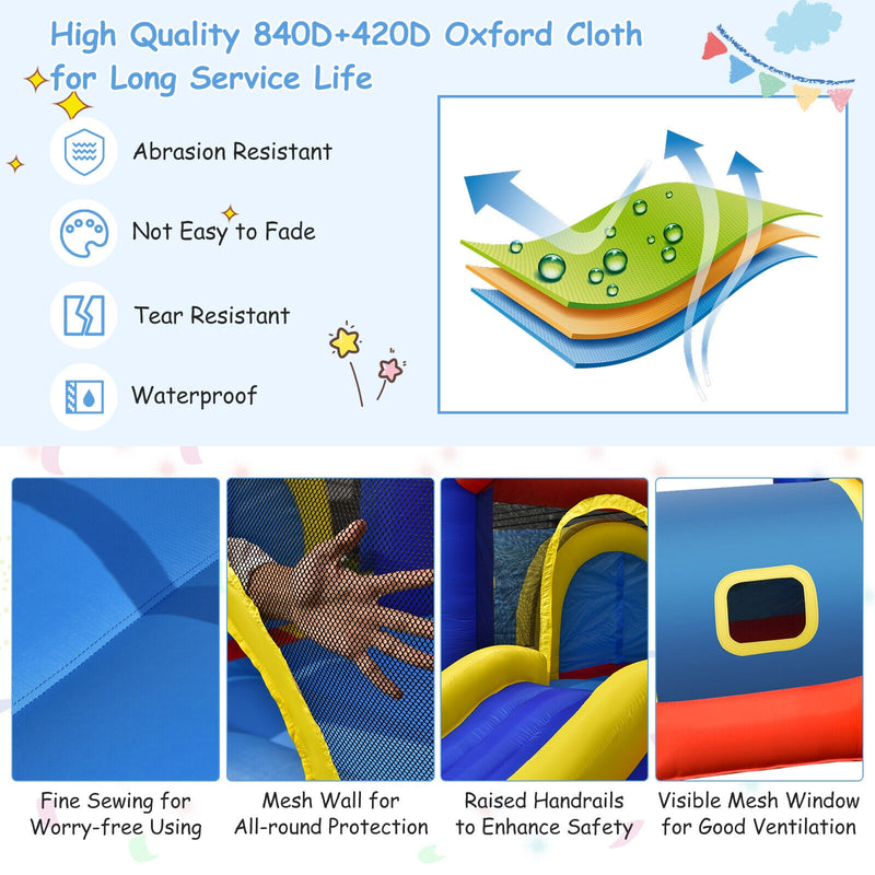 Inflatable Castle Kids Bounce House with Slide Jumping
