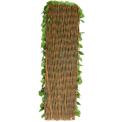 3 Pieces Retractable Artificial Leaf Faux Ivy Privacy Fence Screen Expandable