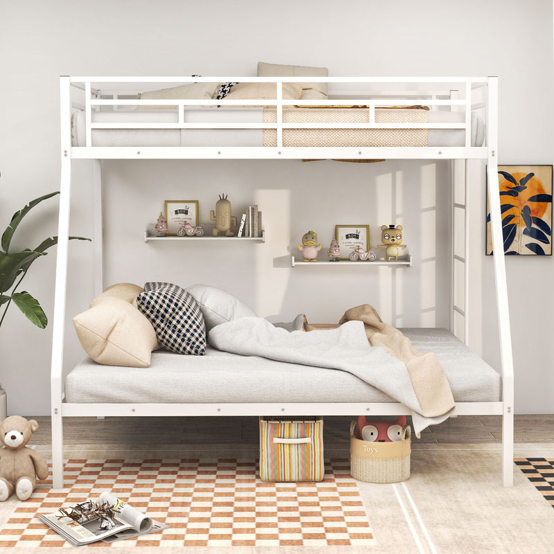 *Space-saving Metal Slatted Bed Frame for Teens and Adults Noise-free No Box Spring Needed - White