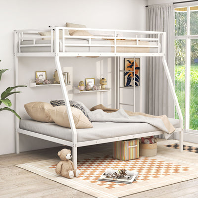 *Space-saving Metal Slatted Bed Frame for Teens and Adults Noise-free No Box Spring Needed - White