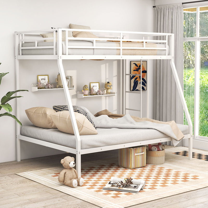 *Space-saving Metal Slatted Bed Frame for Teens and Adults Noise-free No Box Spring Needed - White