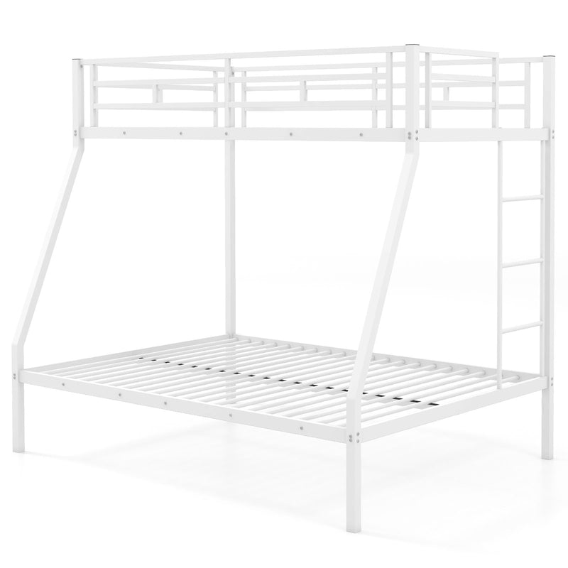 *Space-saving Metal Slatted Bed Frame for Teens and Adults Noise-free No Box Spring Needed - White
