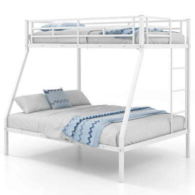*Space-saving Metal Slatted Bed Frame for Teens and Adults Noise-free No Box Spring Needed - White