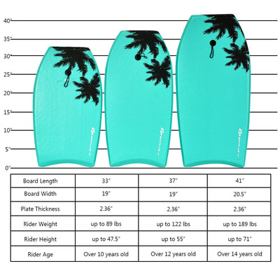 *33 Inch/37 Inch/41 Inch Lightweight Super Surfing Bodyboard - S