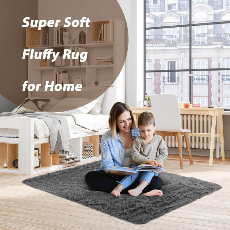 4 x 6 Feet Modern Shag Rug with Non-slip Grip Dots
