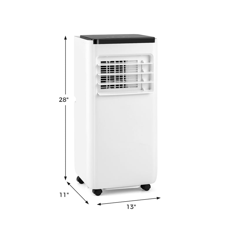 *8000 BTU Portable Air Conditioner with Remote Control Cools up to 250 Sq.Ft - White