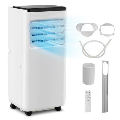 *8000 BTU Portable Air Conditioner with Remote Control Cools up to 250 Sq.Ft - White
