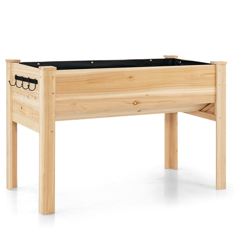 48 x 24 x 32 Inch Elevated Wood Planter Box with Legs