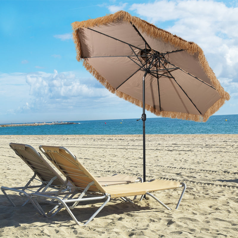 10 Feet Hawaiian Style Thatched Tiki Patio Umbrella for Beach and Poolside