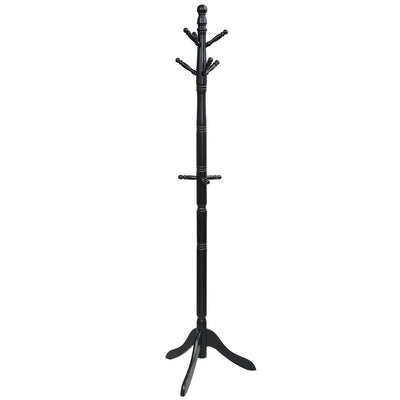 *Entryway Height Adjustable Coat Stand with 9 Hooks - Black