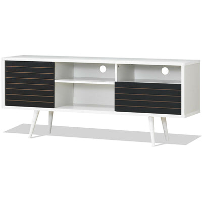 Mid-Century Modern TV Stand with Storage Shelves for TVs up to 65 Inch