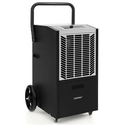 backordered- 163 Pints Commercial Dehumidifier Crawl Space Dehumidifier with Pump and Drain Hose-White