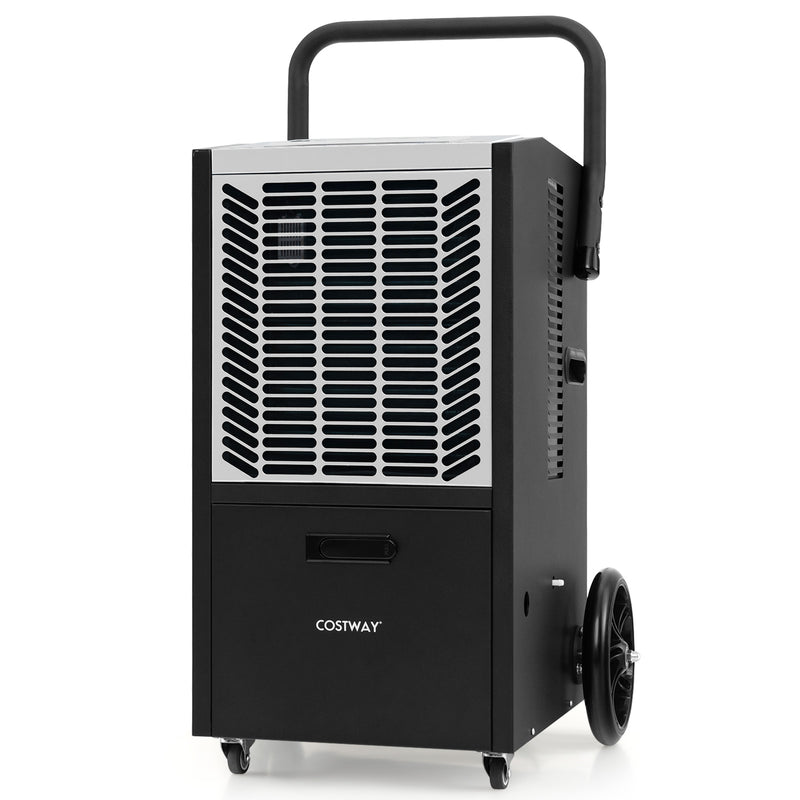 backordered- 163 Pints Commercial Dehumidifier Crawl Space Dehumidifier with Pump and Drain Hose-White