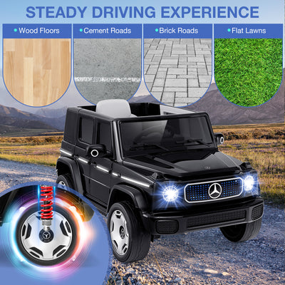 12V Licensed Mercedes-Benz EQG Kids Ride On Car with Remote Control-Black