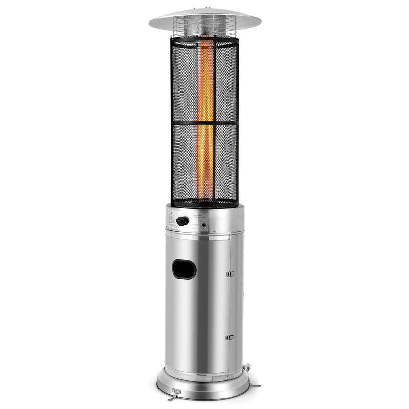 40000 BTU Stainless Steel Round Glass Tube Patio Heater
