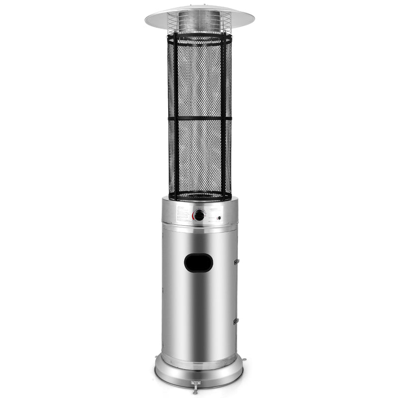 40000 BTU Stainless Steel Round Glass Tube Patio Heater