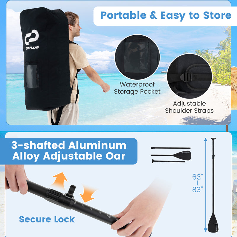 *Inflatable Stand Up Paddle Board with Premium SUP Accessories - L