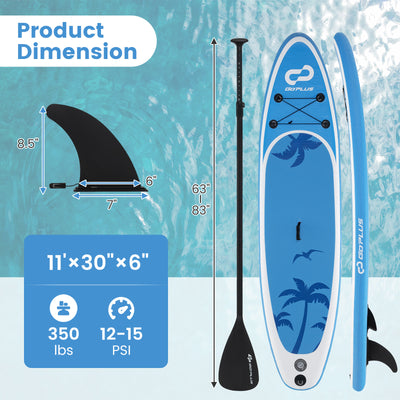 *Inflatable Stand Up Paddle Board with Premium SUP Accessories - L
