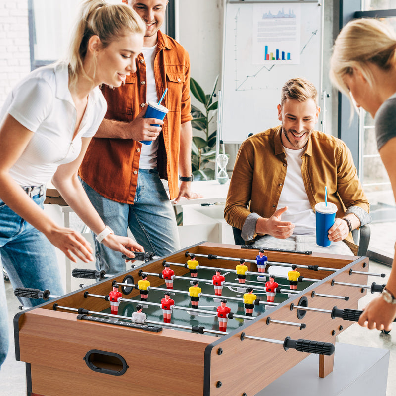 *4-in-1 Combo Game Table Set Foosball Table with Billiards and Hockey