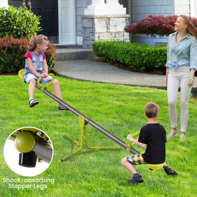 Kids Seesaw Swivel Children Teeter Totter Outdoor Play Set for 2 Children