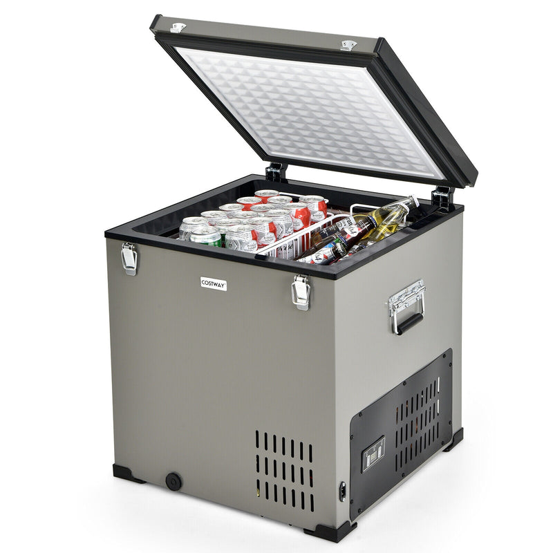 *68 Quart Portable Car Refrigerator with DC and AC Adapter - S
