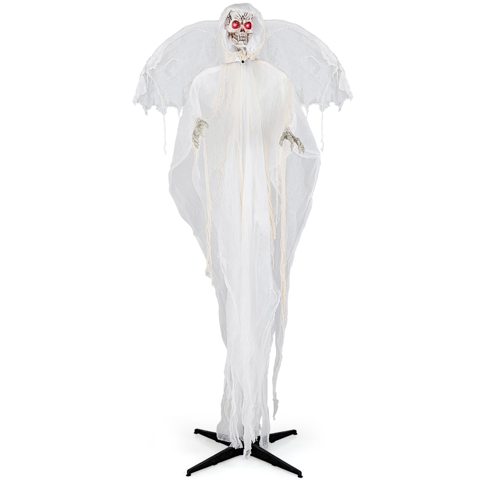 8.3 ft Halloween Standing Haunted Angel with Lighted Eyes and Automati