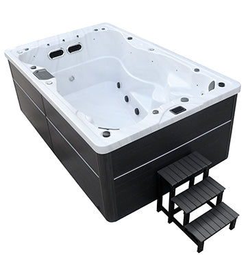 Summer Sale! Bellagio - Atlantic 12ft Swim Spa With Water Purification System & Hydro Massage Jets - 4 Person