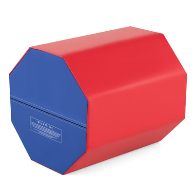 24.5 Inch x 24.5 Inch Octagon Gymnastics Mat with Waterproof Zippered Cover-Red