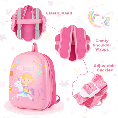 2 PCS Kid Luggage Set With Spinner Wheels for Children Boys Girls-Pink