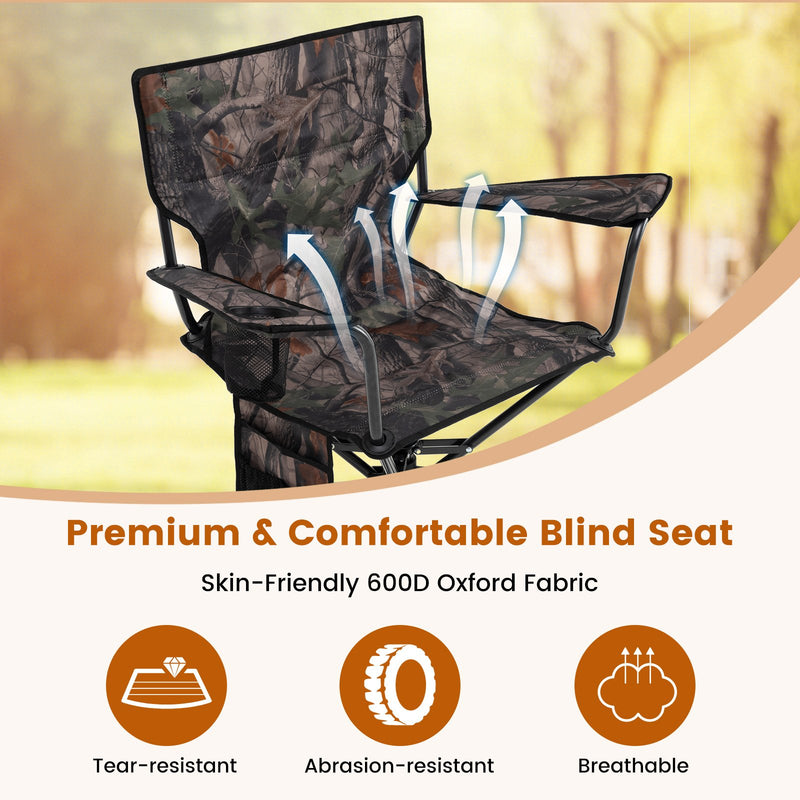 360° Swivel Hunting Chair Portable Foldable Hunting Chair Set of 2-Camo